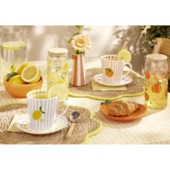 Assiette de présentation dolomite forme orange Ø15cm
