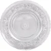 Assiette de présentation ronde verre transparente ciselée Ø30cm