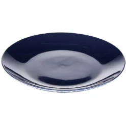 Assiette à dessert décor feuillage bleu et blanc Ø20cm