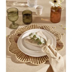 Assiette à dessert forme organique céramique blanche Ø20cm