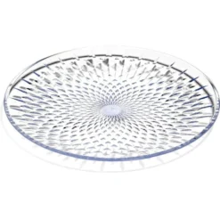 Assiette à dessert plastique transparent effet martelé Ø20cm