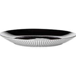 Assiette à dessert rayure noire et blanche Ø20.5cm