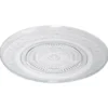 Assiette à dessert ronde verre transparente ciselée Ø19.5cm