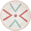 Assiette murale ronde motif géométrique en mdf