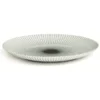 Assiette plate blanche décor rayon noir Ø26.5cm