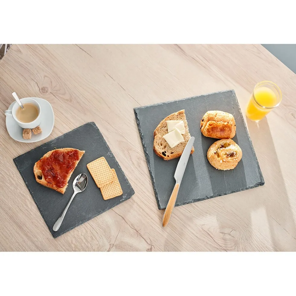 Assiette plate carrée ardoise 25x25cm