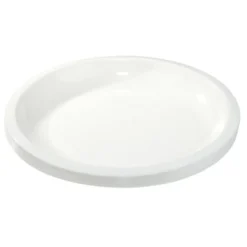 Assiette plate plastique x12 blanc Ø22cm