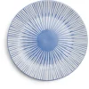 Assiette plate Rio faïence bleue et blanche Ø27cm