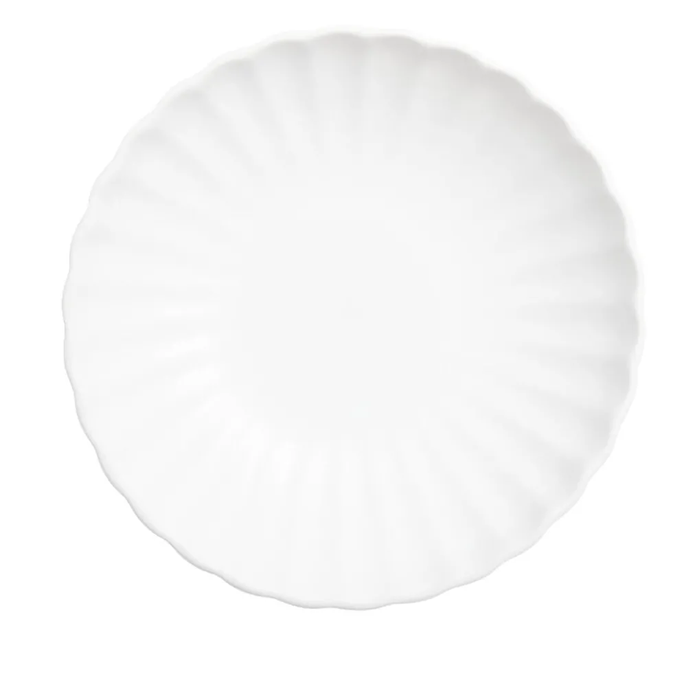 Assiette à soupe Venise rebord ondulé faïence blanc Ø20cm