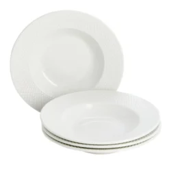 Assiette à soupe x4 porcelaine blanche Ø22cm