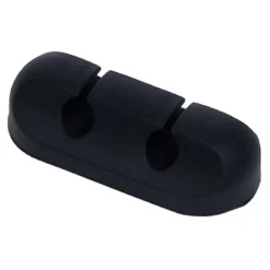 Attache câble adhésif 2 entrées noir ou blanc