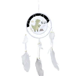 Attrape-rêve arc-en-ciel avec plume 16xH50cm (4 modèles)