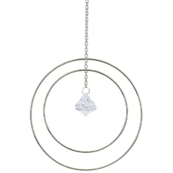 Attrape soleil métal doré pendentif transparent 20x3xH70cm