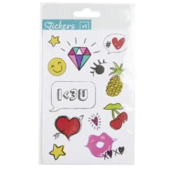 Autocollants 15x5cm 5 feuilles - plusieurs modèles