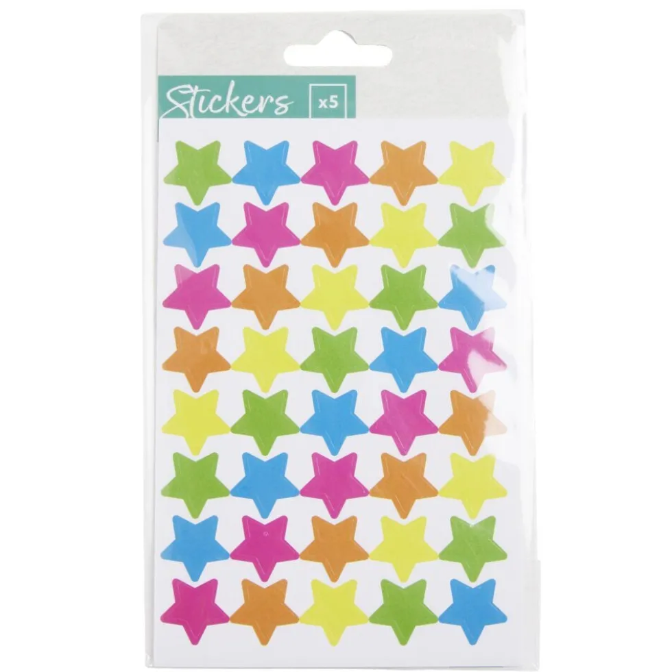 Autocollants 15x5cm 5 feuilles - plusieurs modèles