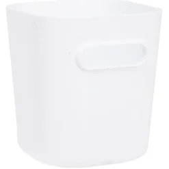 Bac de rangement avec poignée blanc