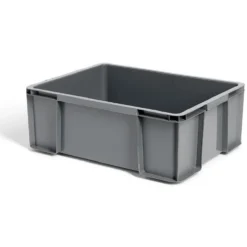 Bac renforcé rangement plastique gris 27L