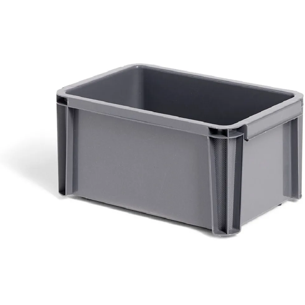 Bac renforcé rangement plastique gris 5L