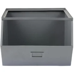 Bac superposable en métal gris L33xP28,5xH20cm