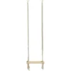 Balançoire Bali bois avec corde blanc crème 55x20xH220cm