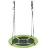 Balançoire ronde nid d'oiseau vert et noir Ø110xH160cm