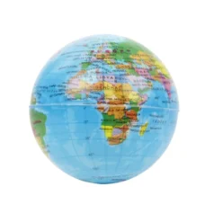 Balle anti stress globe terrestre