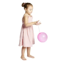 Balle bulle gonflable extensible rose Ø9xH6,5cm
