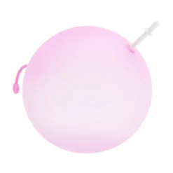 Balle bulle gonflable extensible rose Ø9xH6,5cm
