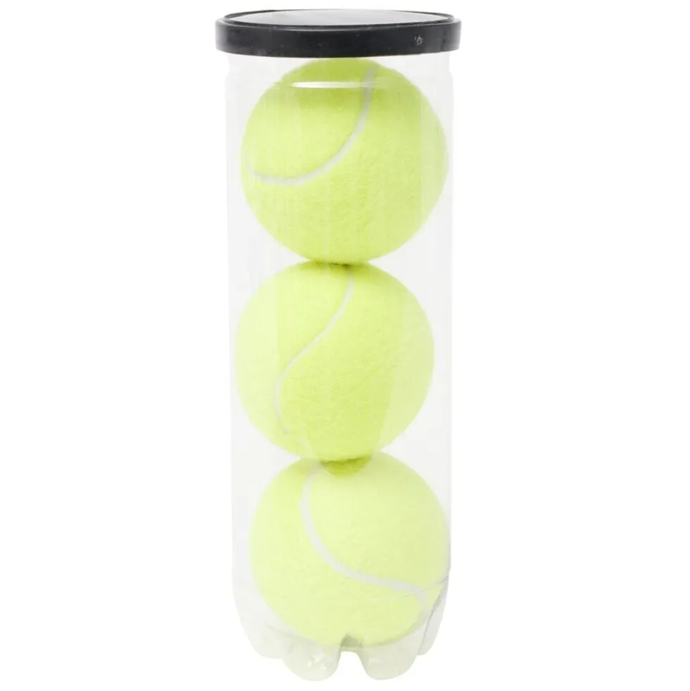 Balle de tennis x3 jaune Ø6cm
