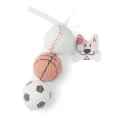 Balle pour chien caoutchouc x3 Ø5,8cm