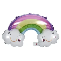 Ballon alu arc-en-ciel multicolore L80cm