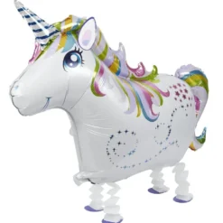 Ballon alu licorne avec pieds L75xH57cm