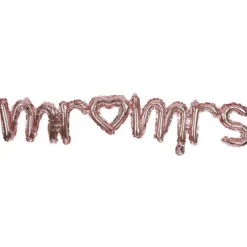 Ballon alu Mr Mrs argenté et rose gold L120cm