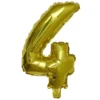 Ballon chiffre 4 doré ou argenté 33cm