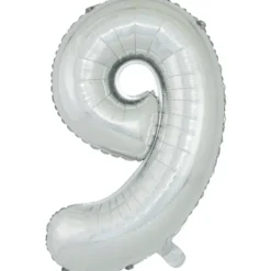 Ballon chiffre 9 en alu doré ou argenté