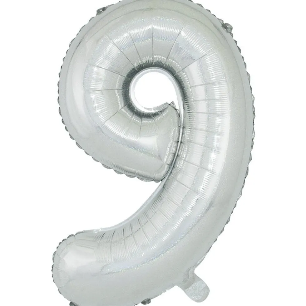 Ballon chiffre 9 en aluminium