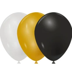 Ballon de baudruche nacré doré argenté noir x20