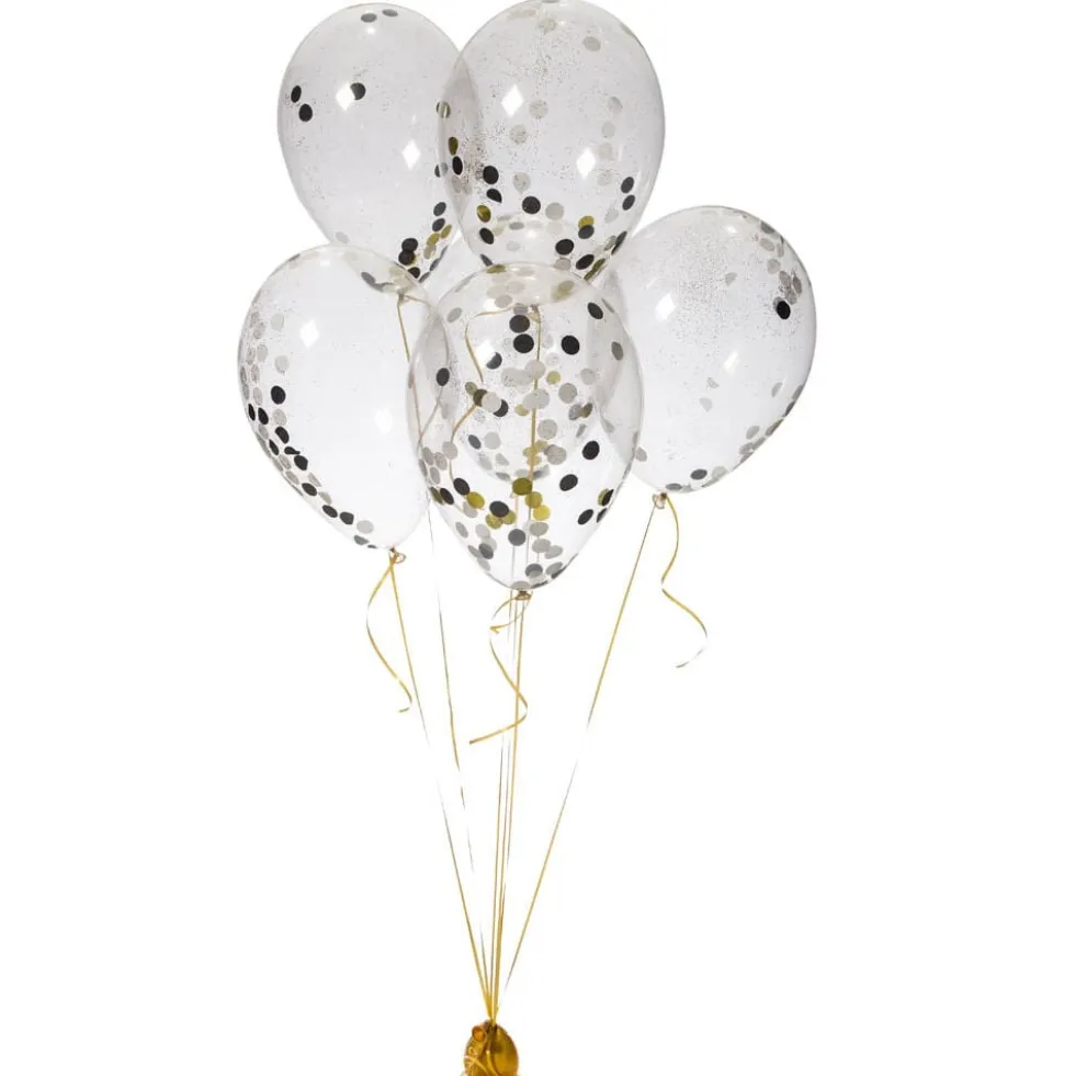Ballon et ses confettis x6