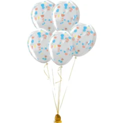 Ballon et ses confettis x6