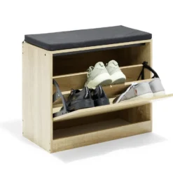 Banc range-chaussures naturel 60x30xH51cm