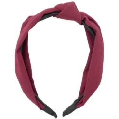 Bandeau à cheveux effet noué jaune moutarde ou rouge (2 modèles)