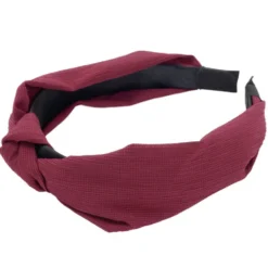 Bandeau à cheveux effet noué jaune moutarde ou rouge (2 modèles)