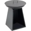 Barbecue brasero colonne Valparaiso plancha grill noir 50x50xH77,5cm