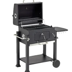 Barbecue à charbon Wilson rectangulaire avec couvercle 2 roulettes 114x72H108cm