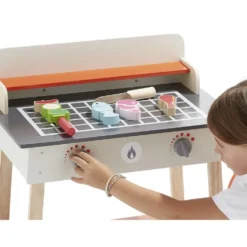 Barbecue extérieur enfant en bois + accessoires