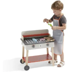 Barbecue extérieur enfant en bois + accessoires