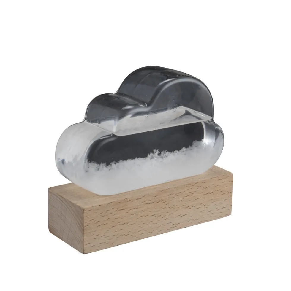 Baromètre météo en forme de nuage H10cm