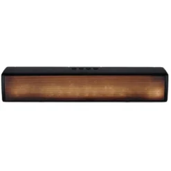 Barre de son lumineuse effet flamme plastique noir L40cm 10W