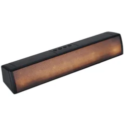 Barre de son lumineuse effet flamme plastique noir L40cm 10W