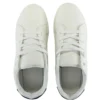 Baskets unisexe simili blanc rayures rouges et bleues T38